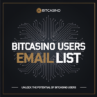Bitcasino Users Email List, Sale Leads Database
